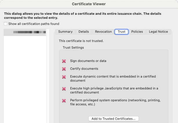 Certificate Trust