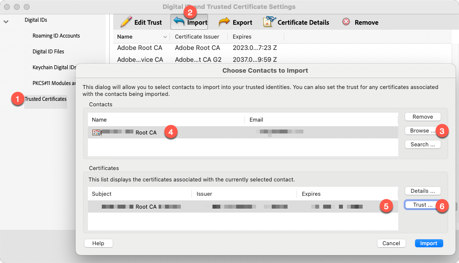 Import Root CA